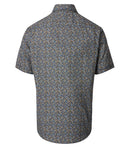 Print Short Sleeve Shirt - Blue