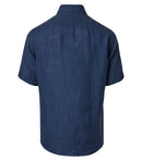 Plain Twill Short Sleeve Shirt - Dark Blue