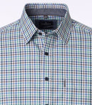 Check Long Sleeve Shirt - Green Milleu