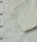 Stripe Short Sleeve Shirt - Green Milleu
