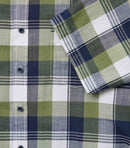 Check Short Sleeve Shirt - Green Milleu