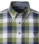 Check Short Sleeve Shirt - Green Milleu