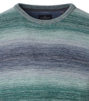 Pattern Round Neck Jumper - Green