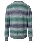Pattern Round Neck Jumper - Green