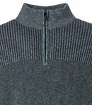 Plain Troyer Zip Jumper - Green