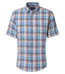 Check Short Sleeve Shirt - Turquoise
