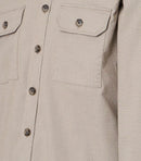 Self Shade Overshirt - Beige