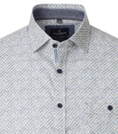Print Short Sleeve Shirt - Silver