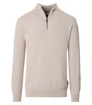 Plain Troyer Zip Jumper - White Alyssum