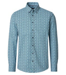 Casual Fit Print Shirt - Light Blue