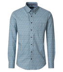 Comfort Fit Print Shirt - Light Blue