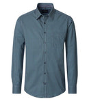 Comfort Fit Print Shirt - Light Blue