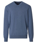 Plain V Neck Jumper - Vintage Indigo
