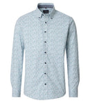 Comfort Fit Print Shirt - Dark Petrol