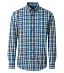 Comfort Fit Check Shirt - Dark Petrol
