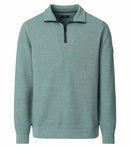 Plain Troyer Zip Sweatshirt - Blue Surf