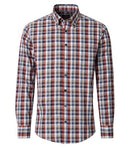 Comfort Fit Check Shirt - Tangarine