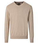 Plain V Neck Jumper - Feather Grey