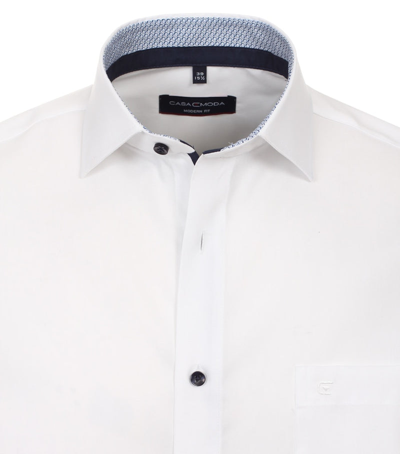 Plain Modern Fit Shirt - White