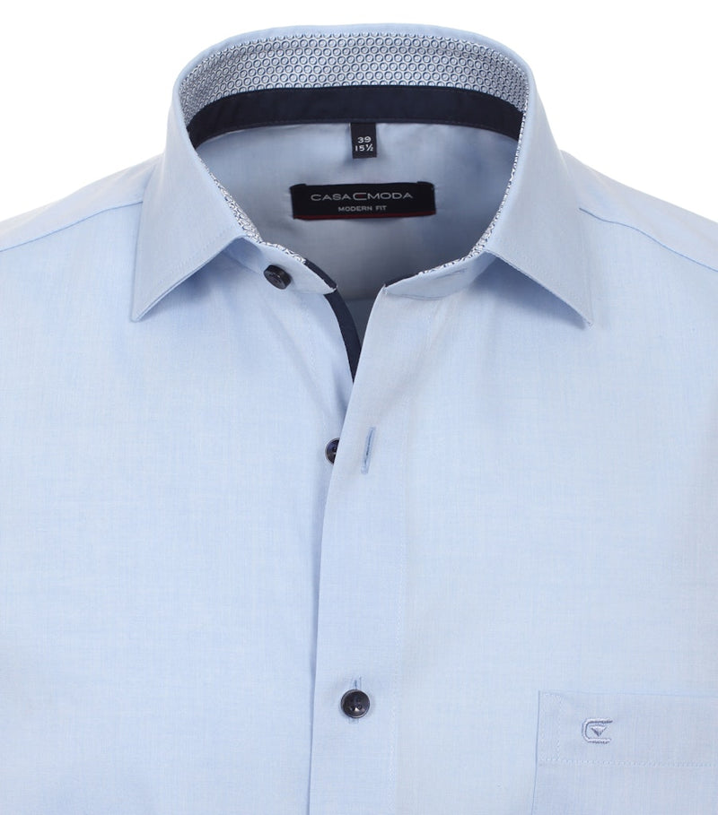 Plain Modern Fit Shirt - Ensign Blue
