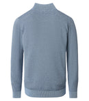 Plain Troyer Zip Jumper - Ashley Blue