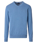 Plain V Neck Jumper - Petrol Blue