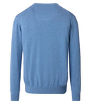 Plain V Neck Jumper - Petrol Blue