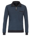 Contrast Collar 1/2 Zip Jumper - Mallard Blue