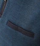 Contrast Collar 1/2 Zip Jumper - Mallard Blue