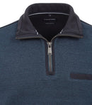 Contrast Collar 1/2 Zip Jumper - Mallard Blue