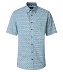 Print Short Sleeve Shirt - Green Milleu