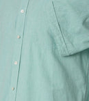 Casual Short Sleeve Shirt - Green Milleu
