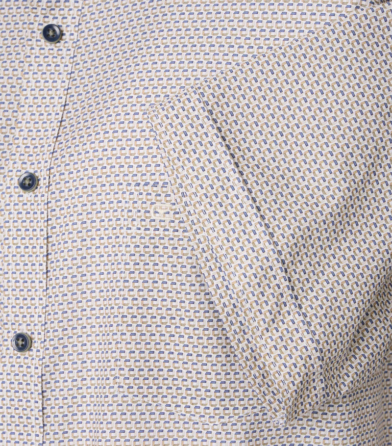 Print Short Sleeve Shirt - Green Milleu