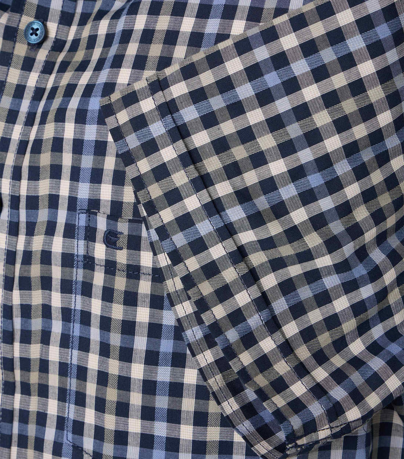 Check Short Sleeve Shirt - Green Milleu