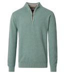 Plain Troyer Zip Jumper - Green