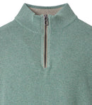 Plain Troyer Zip Jumper - Green