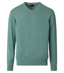 Plain V Neck Jumper - Turquoise
