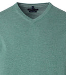 Plain V Neck Jumper - Turquoise