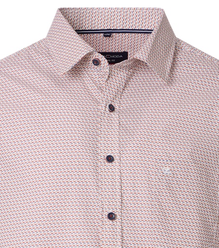 Print Short Sleeve Shirt - Garnet