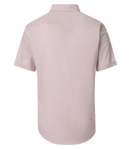 Print Short Sleeve Shirt - Garnet