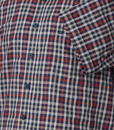 Check Short Sleeve Shirt - Garnet