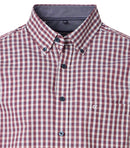 Check Short Sleeve Shirt - Garnet