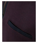 Contrast Collar 1/2 Zip Jumper - Bordeaux