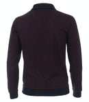 Contrast Collar 1/2 Zip Jumper - Bordeaux