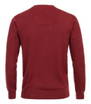 Plain V Neck Jumper - Dark Roan Rouge