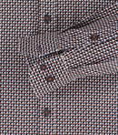 Casual Long Sleeve Print Shirt - Tangarine