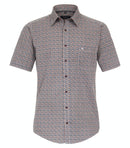 Print Short Sleeve Shirt - Tangarine