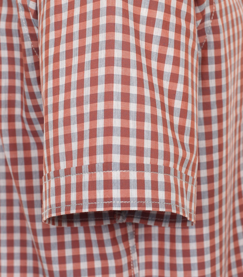 Casual Short Sleeve Shirt - Tangarine