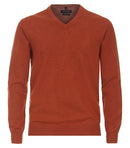 Plain V Neck Jumper - Arabian Spice