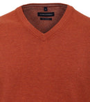 Plain V Neck Jumper - Arabian Spice